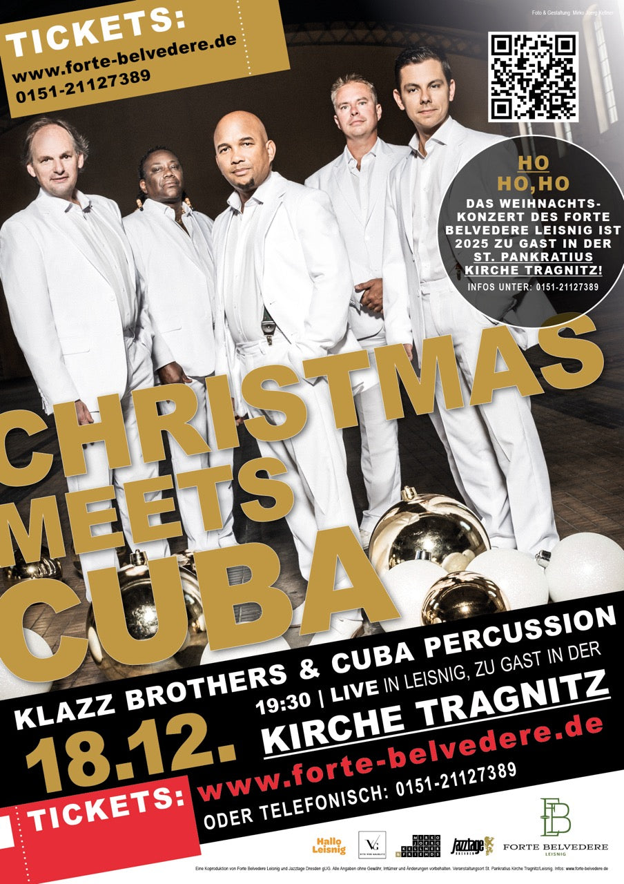 Sonderkonzert CHRISTMAS MEETS CUBA, das Weihnachtsprogramm der Klazz Brothers & Cuba Percussion